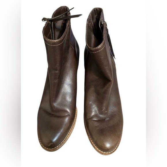 Cole Haan Auden Waterproof Leather Ankle‎ 3” Wedge Zip Bootie Size 11 Brown - Picture 8 of 8